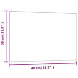 NNEVL Wall-mounted Magnetic Board Black 40x30 cm Tempered Glass