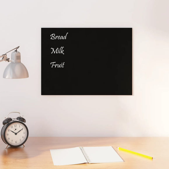 NNEVL Wall-mounted Magnetic Board Black 40x30 cm Tempered Glass