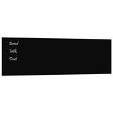 NNEVL Wall-mounted Magnetic Board Black 100x30 cm Tempered Glass