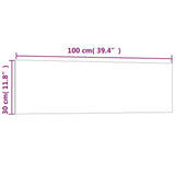 NNEVL Wall-mounted Magnetic Board Black 100x30 cm Tempered Glass