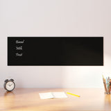 NNEVL Wall-mounted Magnetic Board Black 100x30 cm Tempered Glass