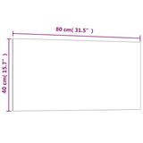 NNEVL Wall-mounted Magnetic Board Black 80x40 cm Tempered Glass