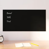 NNEVL Wall-mounted Magnetic Board Black 80x40 cm Tempered Glass