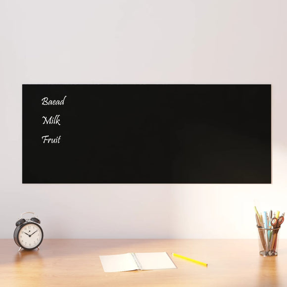 NNEVL Wall-mounted Magnetic Board Black 100x40 cm Tempered Glass