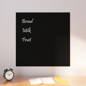 NNEVL Wall-mounted Magnetic Board Black 60x60 cm Tempered Glass