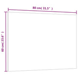 NNEVL Wall-mounted Magnetic Board Black 80x60 cm Tempered Glass