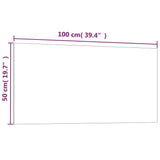 NNEVL Wall-mounted Magnetic Board White 100x50 cm Tempered Glass