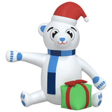 NNEVL Christmas Inflatable Teddy Bear LED 180 cm