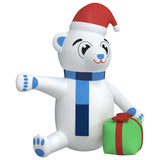 NNEVL Christmas Inflatable Teddy Bear LED 180 cm