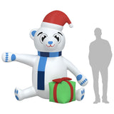NNEVL Christmas Inflatable Teddy Bear LED 240 cm
