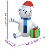 NNEVL Christmas Inflatable Teddy Bear LED 240 cm