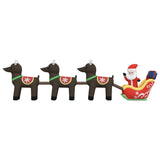 NNEVL Christmas Inflatable Santa and Reindeer Decoration LED 138 cm