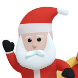 NNEVL Christmas Inflatable Santa and Reindeer Decoration LED 138 cm