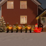 NNEVL Christmas Inflatable Santa and Reindeer Decoration LED 138 cm