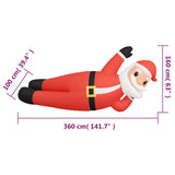 NNEVL Christmas Inflatable Lying Santa LED 160 cm