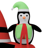 NNEVL Christmas Inflatable Santa on Motorcycle LED 158 cm