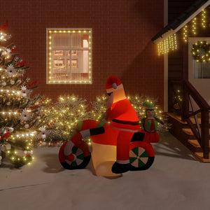 NNEVL Christmas Inflatable Santa on Motorcycle LED 158 cm