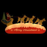 NNEVL Christmas Inflatable Santa and Reindeer Decoration LED 145 cm