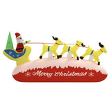NNEVL Christmas Inflatable Santa and Reindeer Decoration LED 145 cm