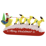 NNEVL Christmas Inflatable Santa and Reindeer Decoration LED 145 cm