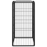NNEVL Dog Playpen 4 Panels Black 50x100 cm Powder-coated Steel