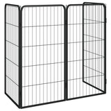 NNEVL Dog Playpen 4 Panels Black 50x100 cm Powder-coated Steel