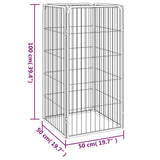 NNEVL Dog Playpen 4 Panels Black 50x100 cm Powder-coated Steel