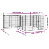 NNEVL 18-Panel Dog Playpen Black 50x100 cm Powder-coated Steel
