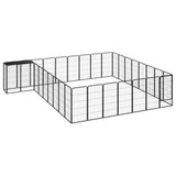 NNEVL 34-Panel Dog Playpen Black 50x100 cm Powder-coated Steel