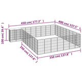 NNEVL 34-Panel Dog Playpen Black 50x100 cm Powder-coated Steel