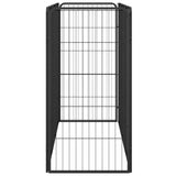 NNEVL 8-Panel Dog Playpen Black 50x100 cm Powder-coated Steel