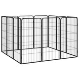 NNEVL 12-Panel Dog Playpen Black 50x100 cm Powder-coated Steel