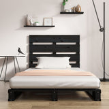 NNEVL Bed Frame Black 100x200 cm Solid Wood Pine