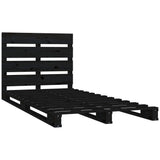 NNEVL Bed Frame Black 100x200 cm Solid Wood Pine