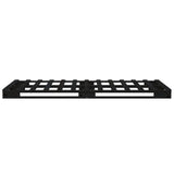 NNEVL Bed Frame Black 100x200 cm Solid Wood Pine