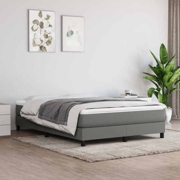 NNEVL Pocket Spring Bed Mattress Dark Grey 137x190x20 cm Full Fabric