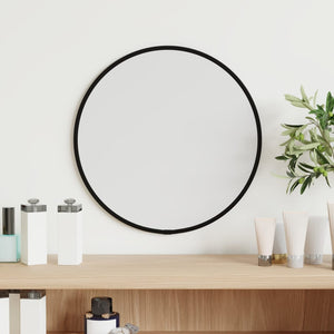 NNEVL Wall Mirror Black Ø 30 cm Round