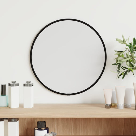 NNEVL Wall Mirror Black Ø 30 cm Round