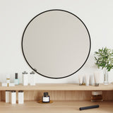 NNEVL Wall Mirror Black Ø 50 cm Round