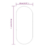 NNEVL Wall Mirror Black 90x40 cm Oval