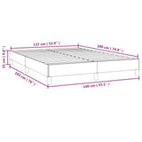 NNEVL Bed Frame Dark Grey 137x187 cm Double Fabric