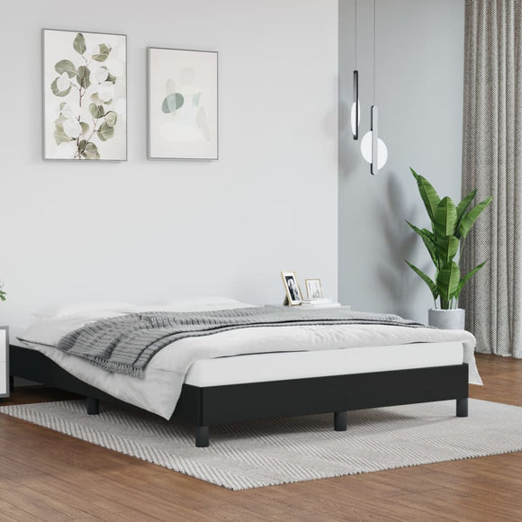 NNEVL Bed Frame Black 137x187 cm Double Faux Leather