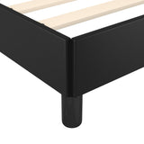 NNEVL Bed Frame Black 153x203 cm Queen Faux Leather