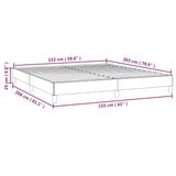 NNEVL Bed Frame Black 153x203 cm Queen Faux Leather