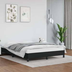NNEVL Bed Frame Black 153x203 cm Queen Faux Leather