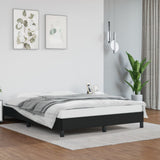 NNEVL Bed Frame Black 153x203 cm Queen Faux Leather