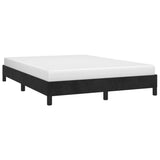 NNEVL Bed Frame Black 153x203 cm Queen Velvet