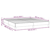 NNEVL Bed Frame Black 153x203 cm Queen Velvet
