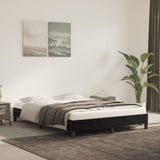NNEVL Bed Frame Black 153x203 cm Queen Velvet