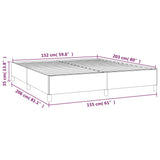 NNEVL Bed Frame Dark Grey 152x203 cm Queen Fabric